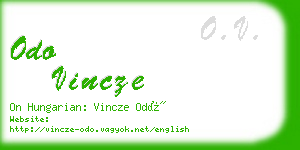 odo vincze business card